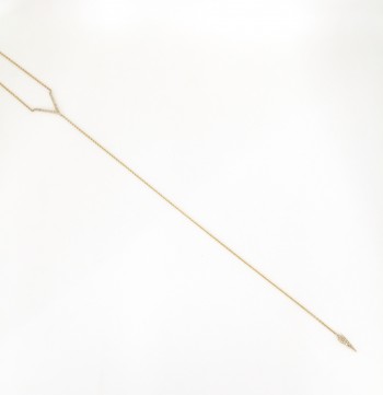 mini diamond V lariat necklace