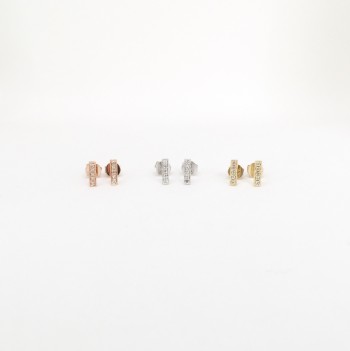 mini diamond bar earrings