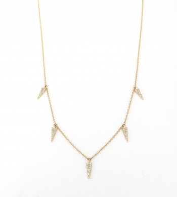 mini diamond dagger drip necklace