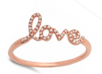 diamond love ring