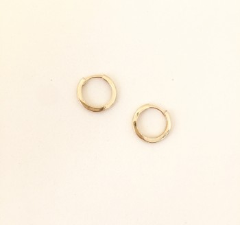 14K mini gold hoop earrings