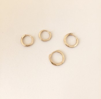 14K medium gold hoop earrings