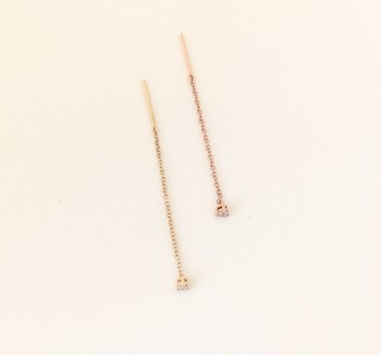 single diamond threader earrings
