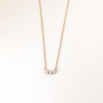 Petite trio diamond necklace