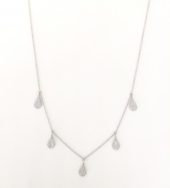 diamond pear drip necklace
