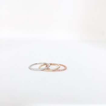 14k micro diamond band