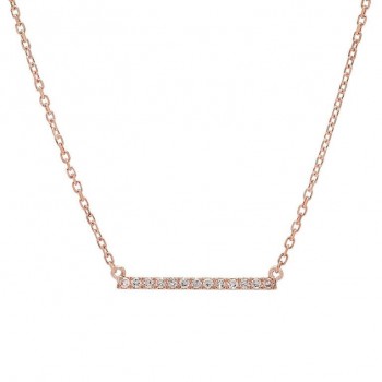 mini micro diamond bar necklace