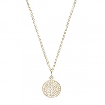 Diamond disc necklace