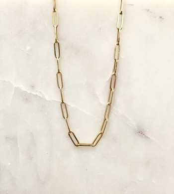 14K Gold Paperclip Chain