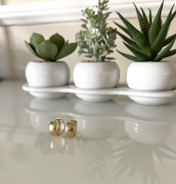 14k Gold Chunky Small Hoop Earrings