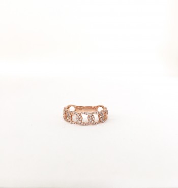 Diamond Chain Link Ring 