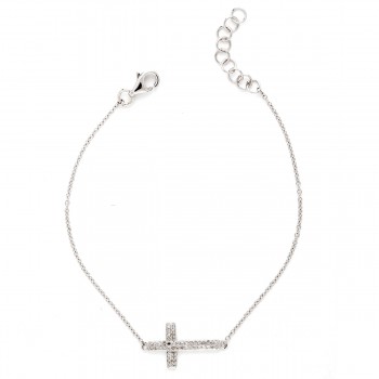 Diamond cross bracelet