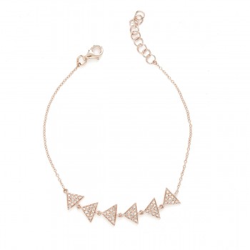 Multi triangle diamond bracelet