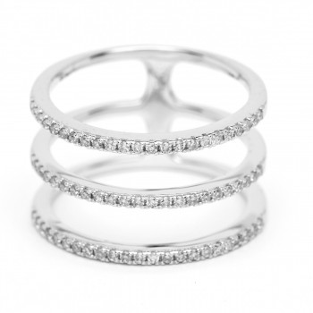 Diamond multi spiral ring