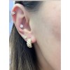 14K large croissant earrings