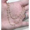 14K yellow gold disco ball chain necklace