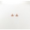 Clover bezel diamond stud earring