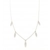 mini diamond leaf drip necklace