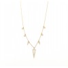 diamond triangle bezel drip necklace