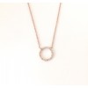 Mini diamond circle necklace