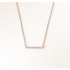 mini micro diamond bar necklace