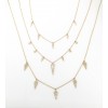 diamond triangle bezel drip necklace