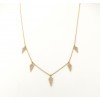 diamond spike drip necklace