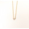 Petite diamond solitaire bezel necklace