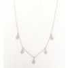 diamond pear drip necklace