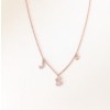 double initial diamond necklace with petite bezel diamond