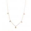 diamond 5 disc drip necklace