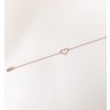 14K gold open heart diamond bracelet
