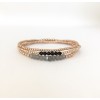 3mm gold filled bracelet with labradorite and silver cz roundel