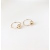 14K gold filled sphere hoop earrings
