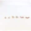 Triple Diamond Starburst Earrings