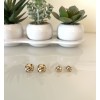 14K Gold Large Love Knot Stud Earrings
