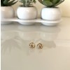 14K Gold Small love knot stud earrings
