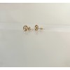 14K gold small love knot stud earrings
