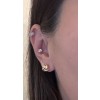 14K Gold Small love knot stud earrings
