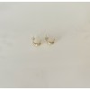 14K gold small croissant earrings