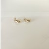 14K large croissant earrings