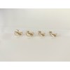 14K gold small croissant earrings