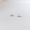 14K Gold Stick Earrings with Diamonds