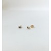 14K gold diamond evil eye with sapphire stud earrings