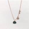 blue diamond disc necklace 