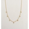 white diamond shape droplet choker necklace