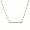 mini micro diamond bar necklace