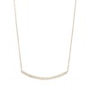 Diamond curved bar necklace