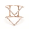 Diamond double V ring