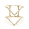 Diamond double V ring